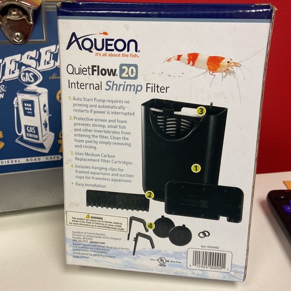 Aqueon QuietFlow 20 Internal Shrimp Filter - Picture 2 of 4